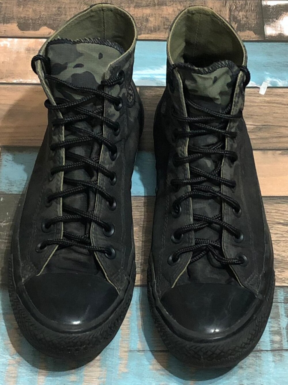 Converse All Stars High Top Shoes Camo Black Men's Size 7.5 Women's Size 9.5
